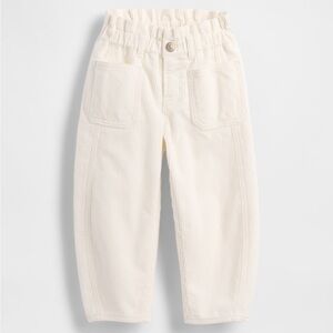 Gap Kids Girls’ Ivory Corduroy Horseshoe Pants